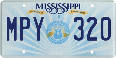 MS license plate MPY320