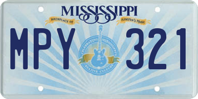 MS license plate MPY321