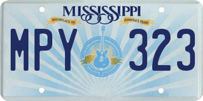 MS license plate MPY323