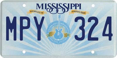 MS license plate MPY324