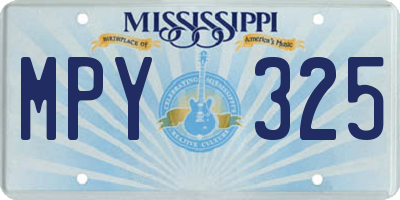 MS license plate MPY325