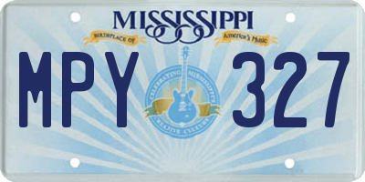 MS license plate MPY327