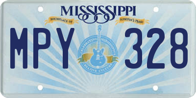 MS license plate MPY328