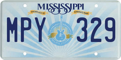MS license plate MPY329