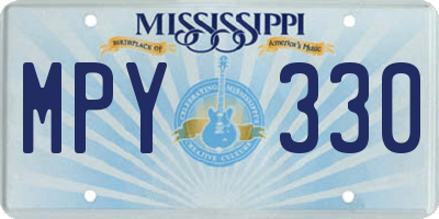 MS license plate MPY330