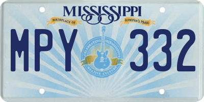 MS license plate MPY332