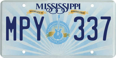 MS license plate MPY337