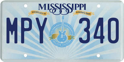 MS license plate MPY340