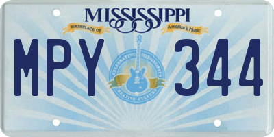 MS license plate MPY344