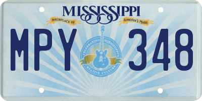 MS license plate MPY348