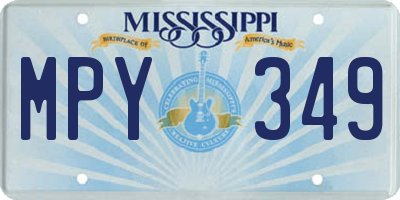MS license plate MPY349