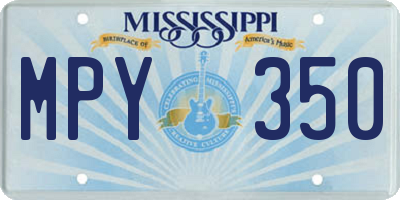 MS license plate MPY350