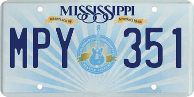 MS license plate MPY351