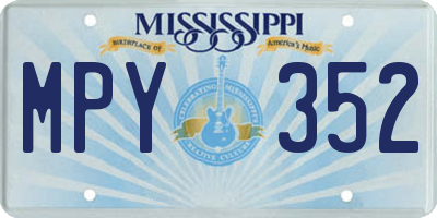 MS license plate MPY352