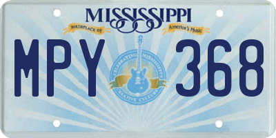 MS license plate MPY368