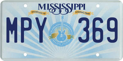 MS license plate MPY369