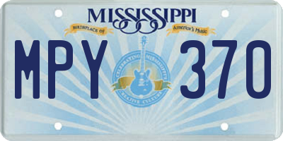 MS license plate MPY370