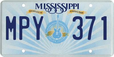MS license plate MPY371