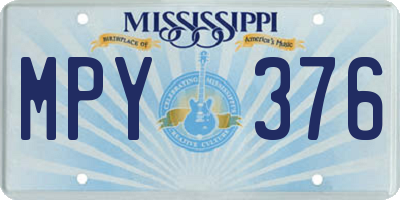 MS license plate MPY376