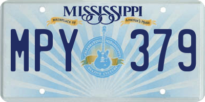 MS license plate MPY379