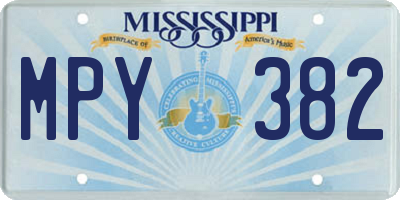 MS license plate MPY382