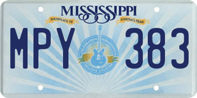 MS license plate MPY383