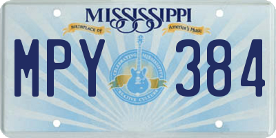 MS license plate MPY384
