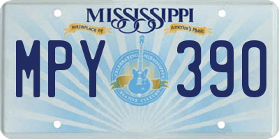 MS license plate MPY390