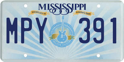 MS license plate MPY391