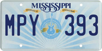 MS license plate MPY393