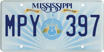 MS license plate MPY397
