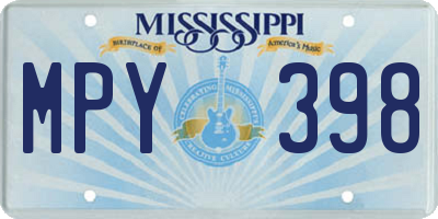 MS license plate MPY398