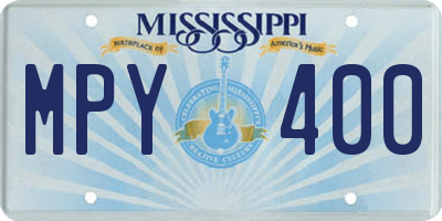 MS license plate MPY400