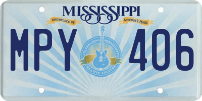 MS license plate MPY406