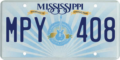MS license plate MPY408