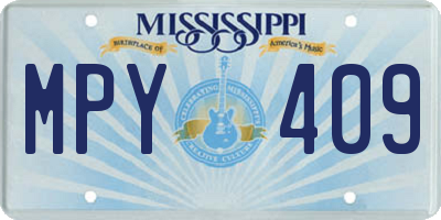 MS license plate MPY409