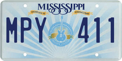 MS license plate MPY411
