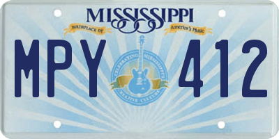 MS license plate MPY412