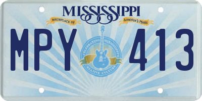 MS license plate MPY413