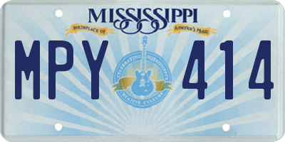 MS license plate MPY414