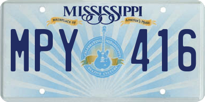 MS license plate MPY416