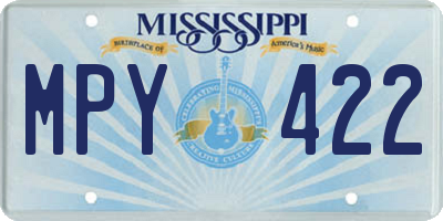 MS license plate MPY422