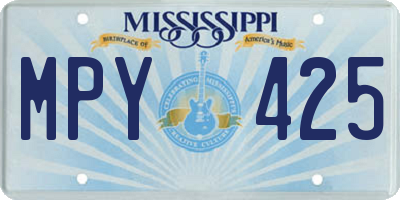 MS license plate MPY425
