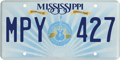 MS license plate MPY427