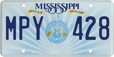 MS license plate MPY428
