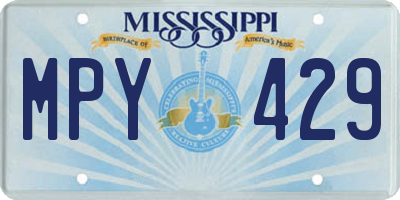 MS license plate MPY429
