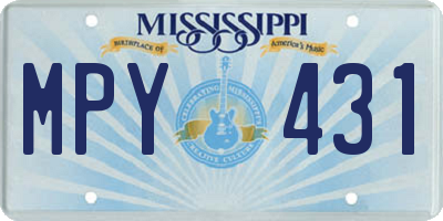 MS license plate MPY431
