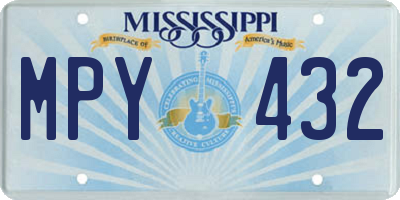 MS license plate MPY432