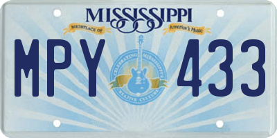 MS license plate MPY433