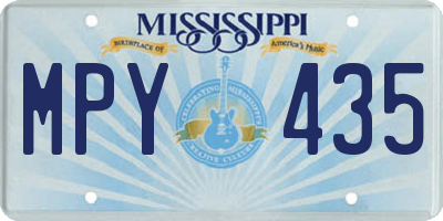 MS license plate MPY435